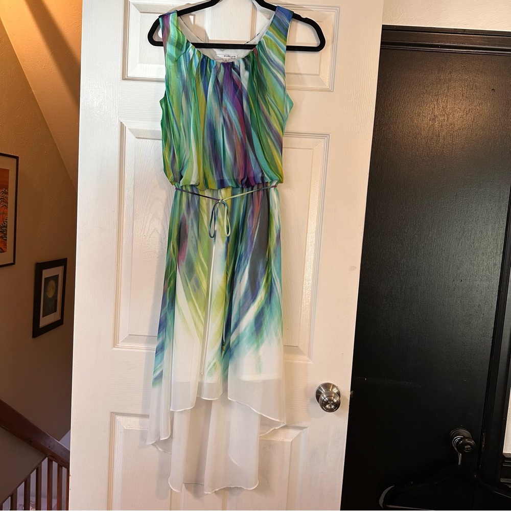 Studio One Watercolor Flowing Hig-Low Dress